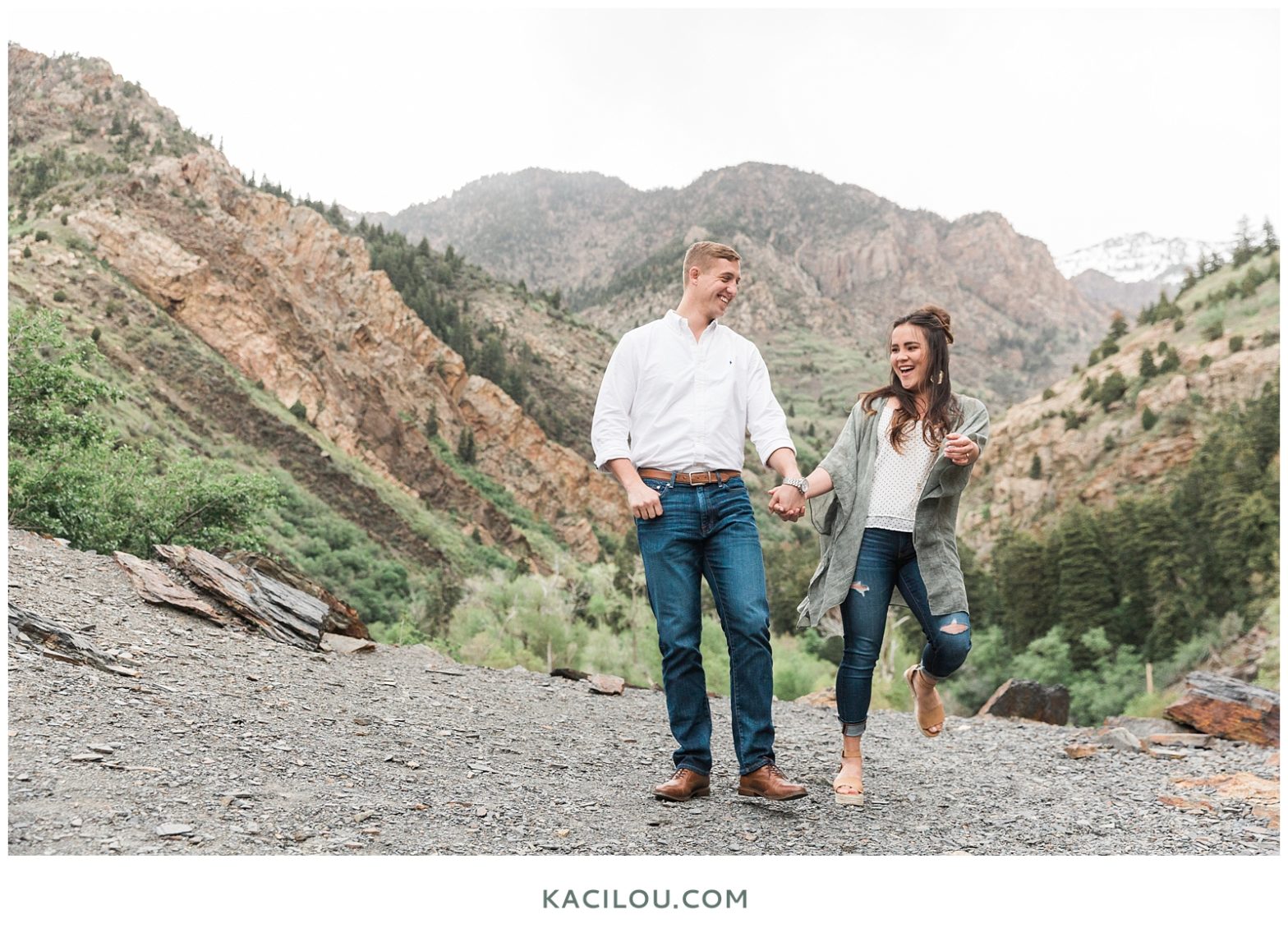 Big Cottonwood Canyon Utah Engagement Photos
