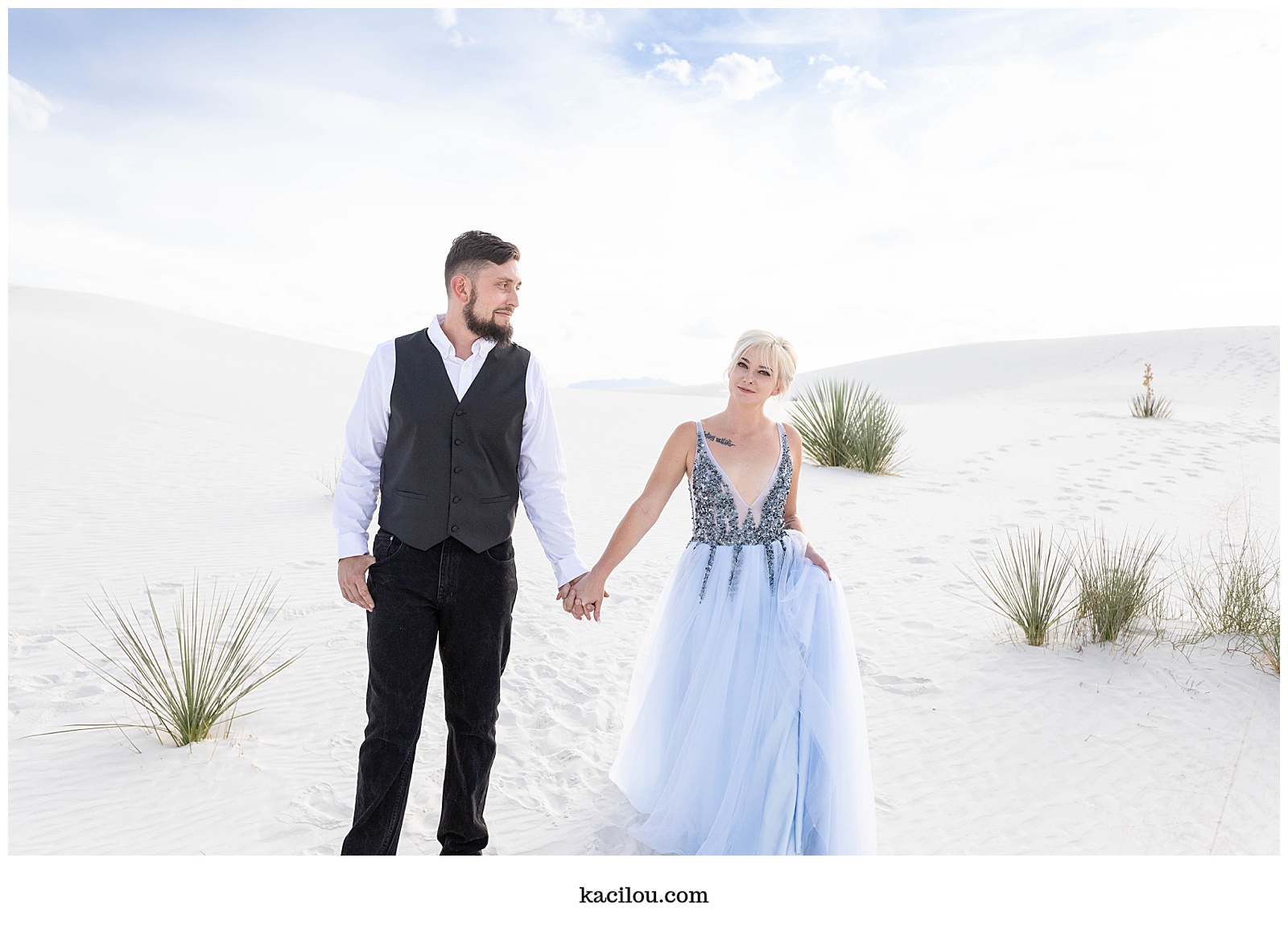 White Sands New Mexico Engagement Photos by Kaci Lou Photography
