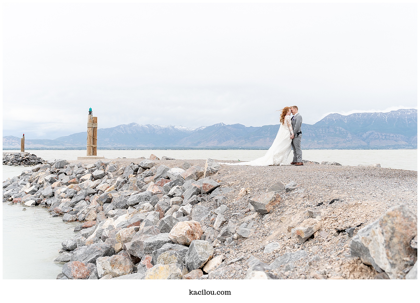 Utah Lake Elopement Photo - Saratoga Springs Utah Wedding Photographer